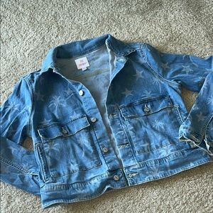 Lu LaRoe Denim Jacket - hand painted